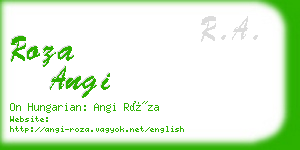 roza angi business card